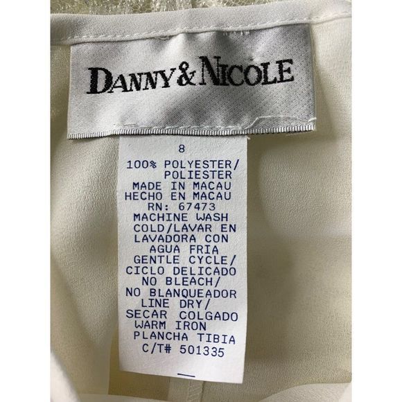 Womens Dani & Nicole Drop Waist Lace Tee Dress VTG 90s Church Cottagecore 5243 - Picture 6 of 6